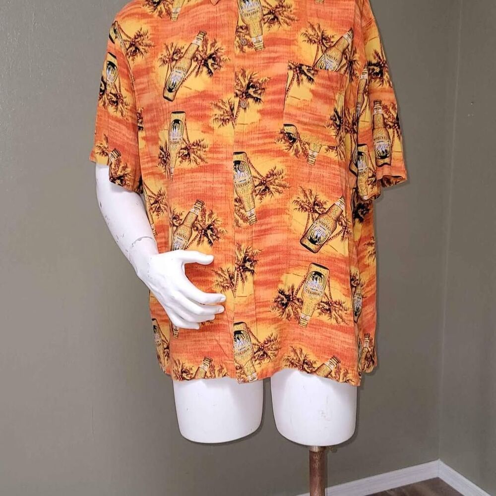 Beer bottle hawaiian style shirt  size 46-48
